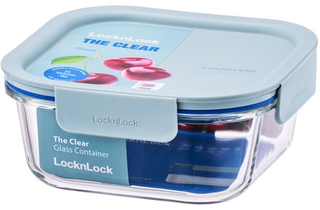 LocknLock „CLEAR" štvorcová dóza 0,75 l mint