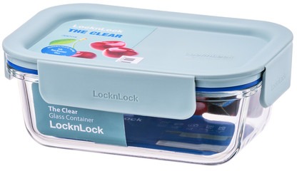 LocknLock „CLEAR“ obdĺžniková dóza 0,38 l mint