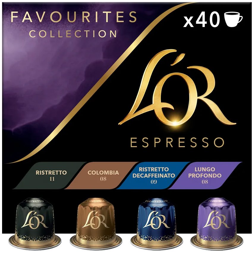 L'OR Espresso Favourites mix 40 ks kapsúl pre Nespresso®* Original kávovary