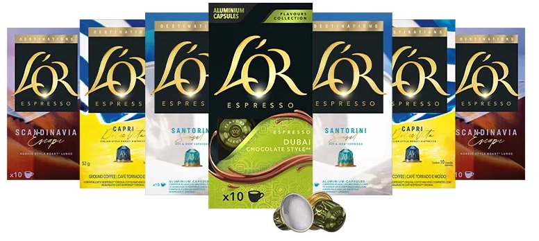L'OR Espresso Destinations MixPack 70 kapsúl