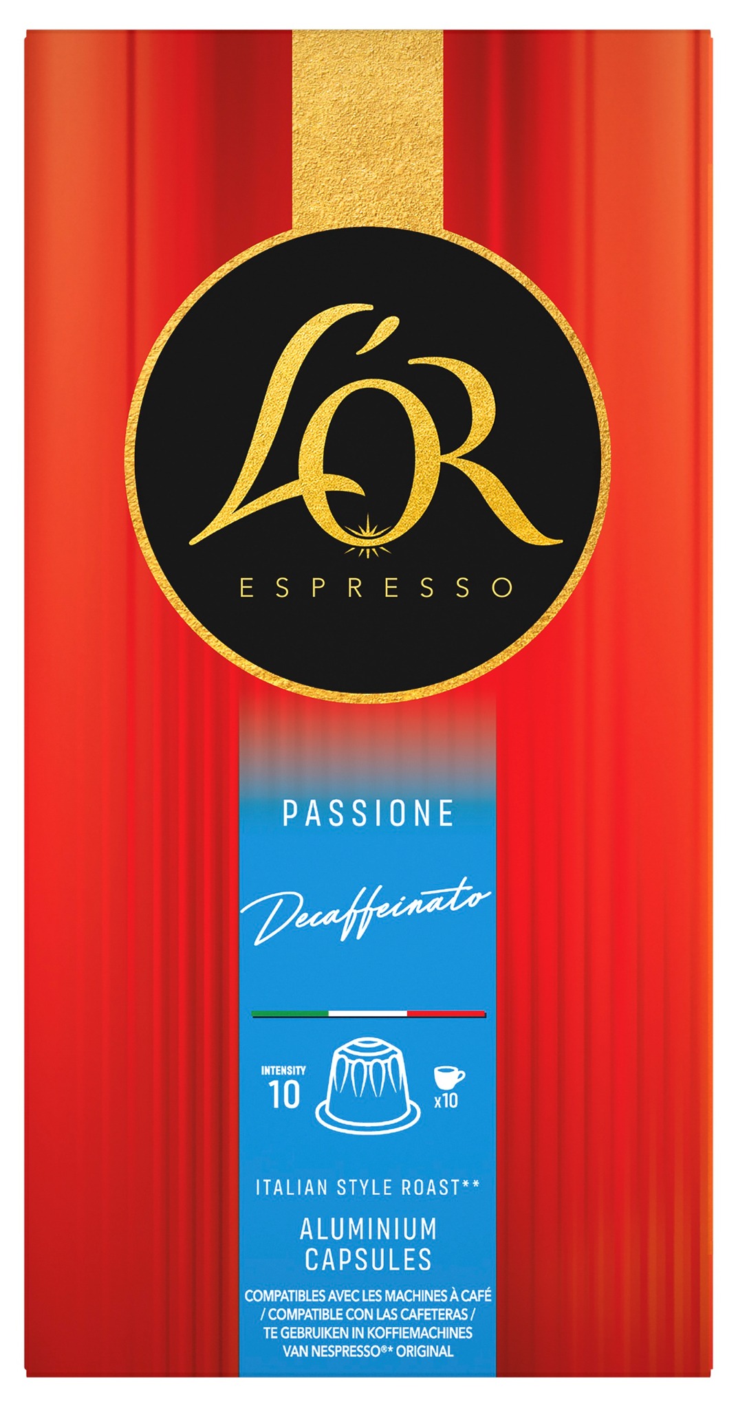 L'OR Passione Rossa Maranello Decaffeinato 10 kapsúl