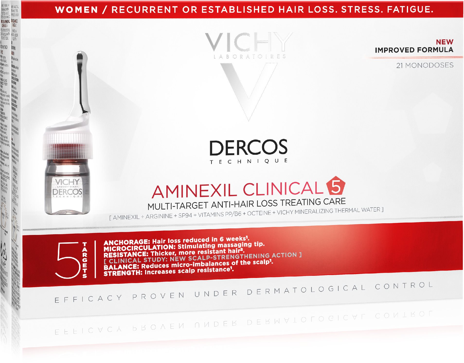 VICHY Dercos Aminexil Clinical 5 Women 21× 6 ml