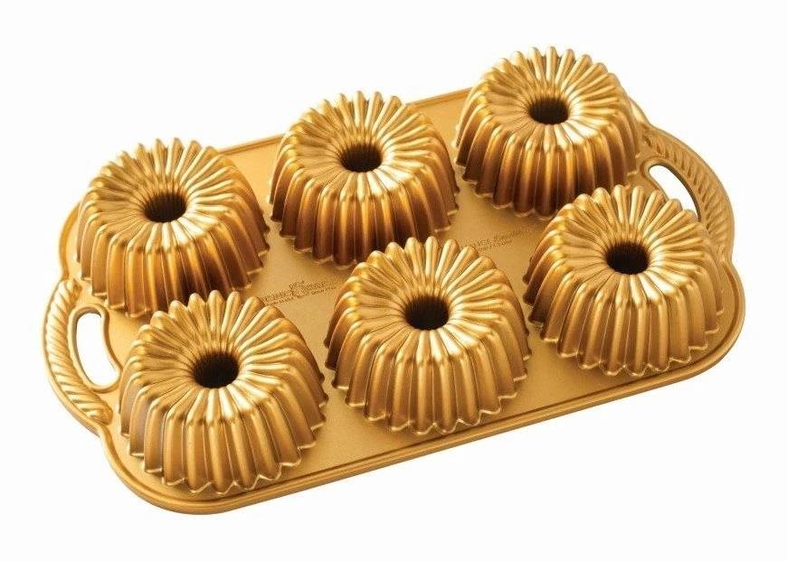 NORDIC WARE Forma na šesť malých báboviek BRILLANCE zlatá