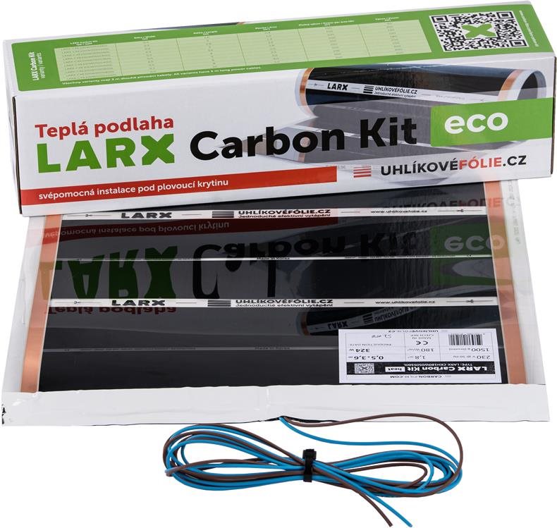 LARX Carbon Kit eco 200 W, vykurovacia fólia na svojpomocnú inštaláciu, dĺžka 4,0 m, šírka 0,5 m