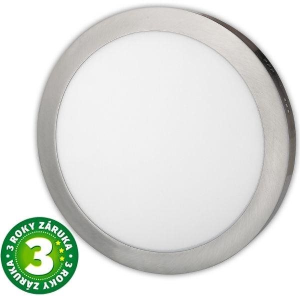 Avide prisadený LED panel 18 W denný kruhový matný chróm
