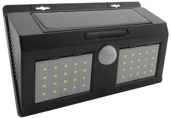 Entac Vonkajšie solárne svetlo – LED reflektor so snímačom pohybu 4 W 500 lm, denné