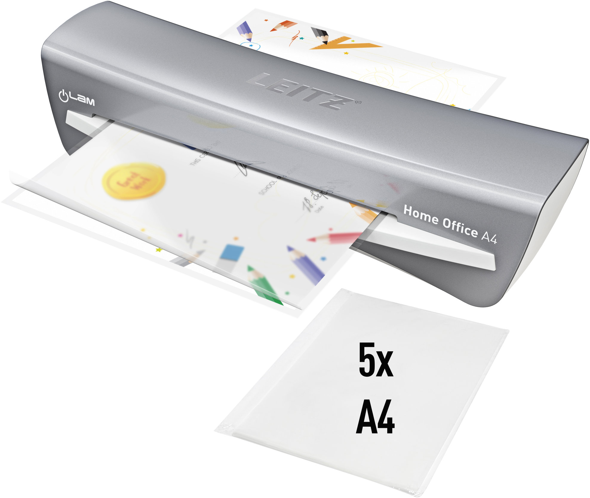 LEITZ iLAM Home Office A4 sivý
