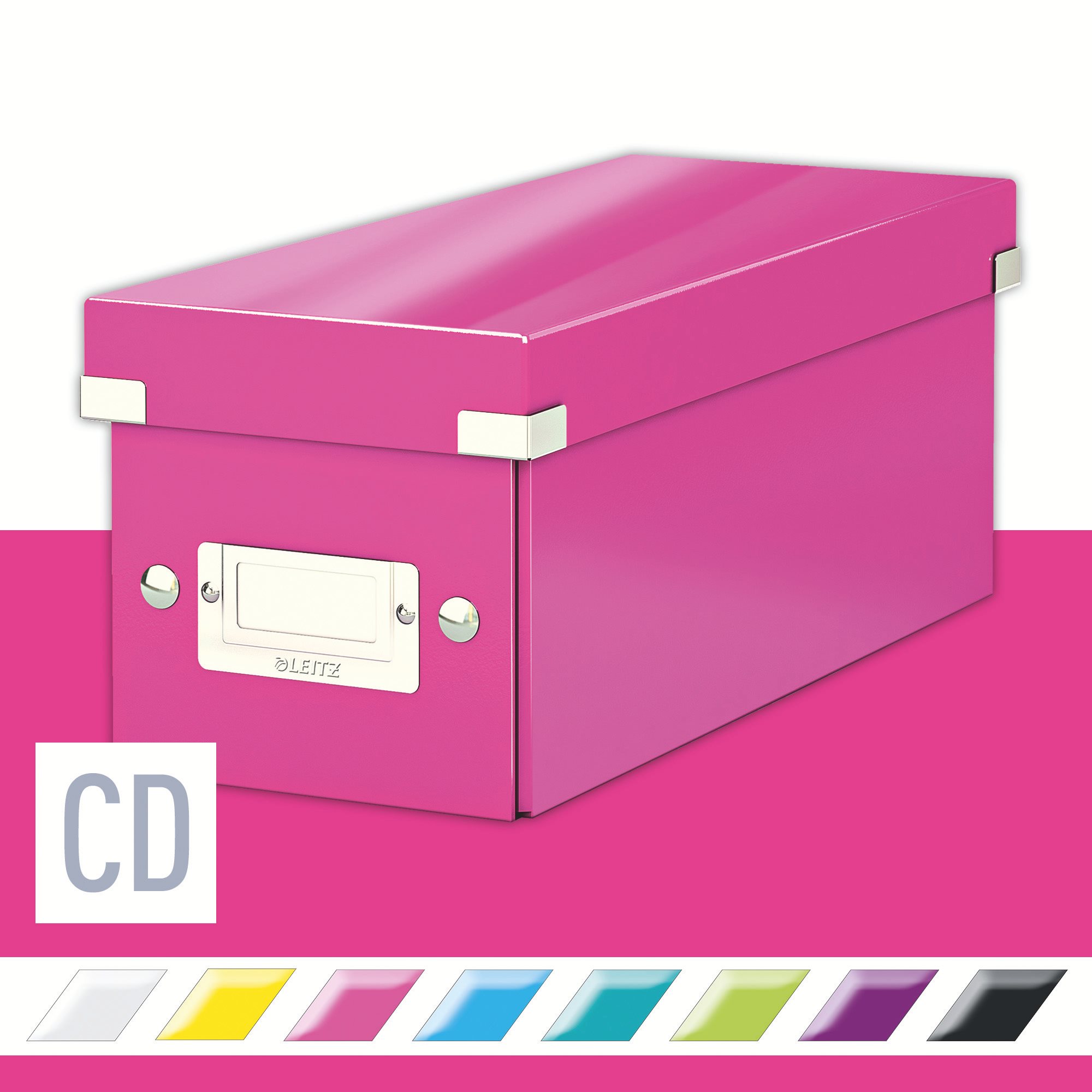 Leitz WOW Click & Store CD 14,3 x 13,6 x 35,2 cm, ružová
