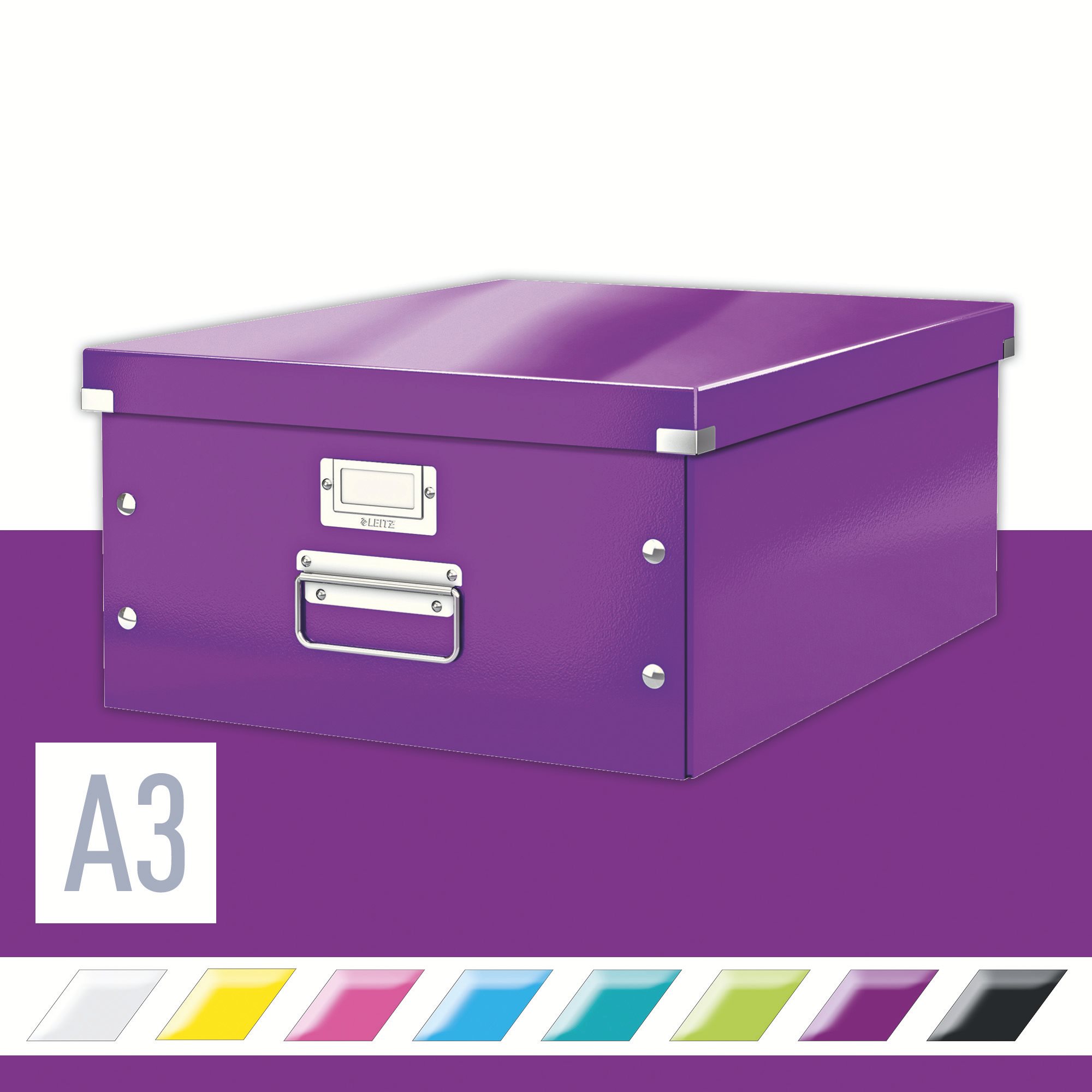 Leitz WOW Click & Store A3 36,9 x 20 x 48,2 cm, purpurová