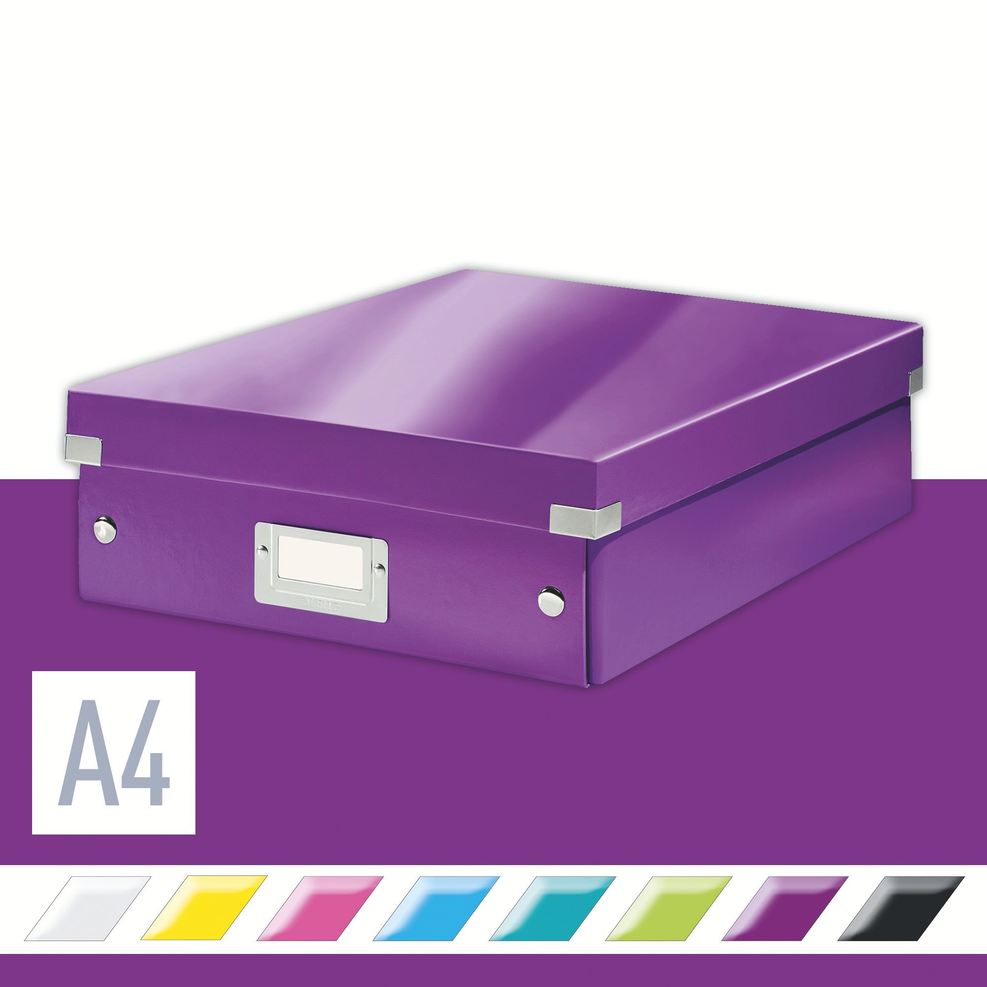 Leitz WOW Click & Store A4 28,1 x 10 x 37 cm, purpurová