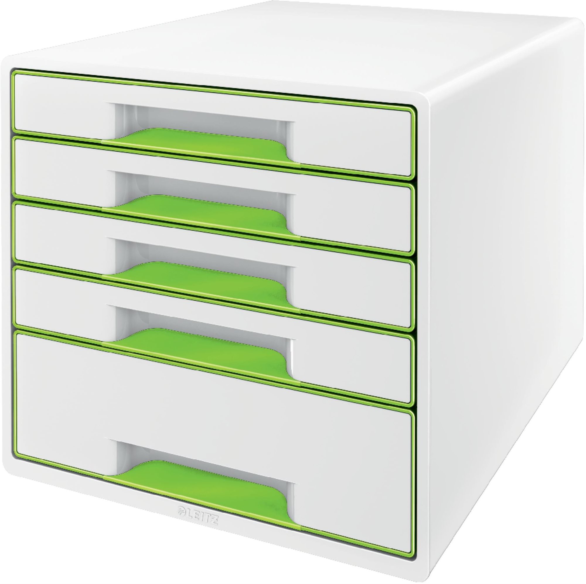 LEITZ WOW CUBE, 5 zásuviek, bielo-zelený