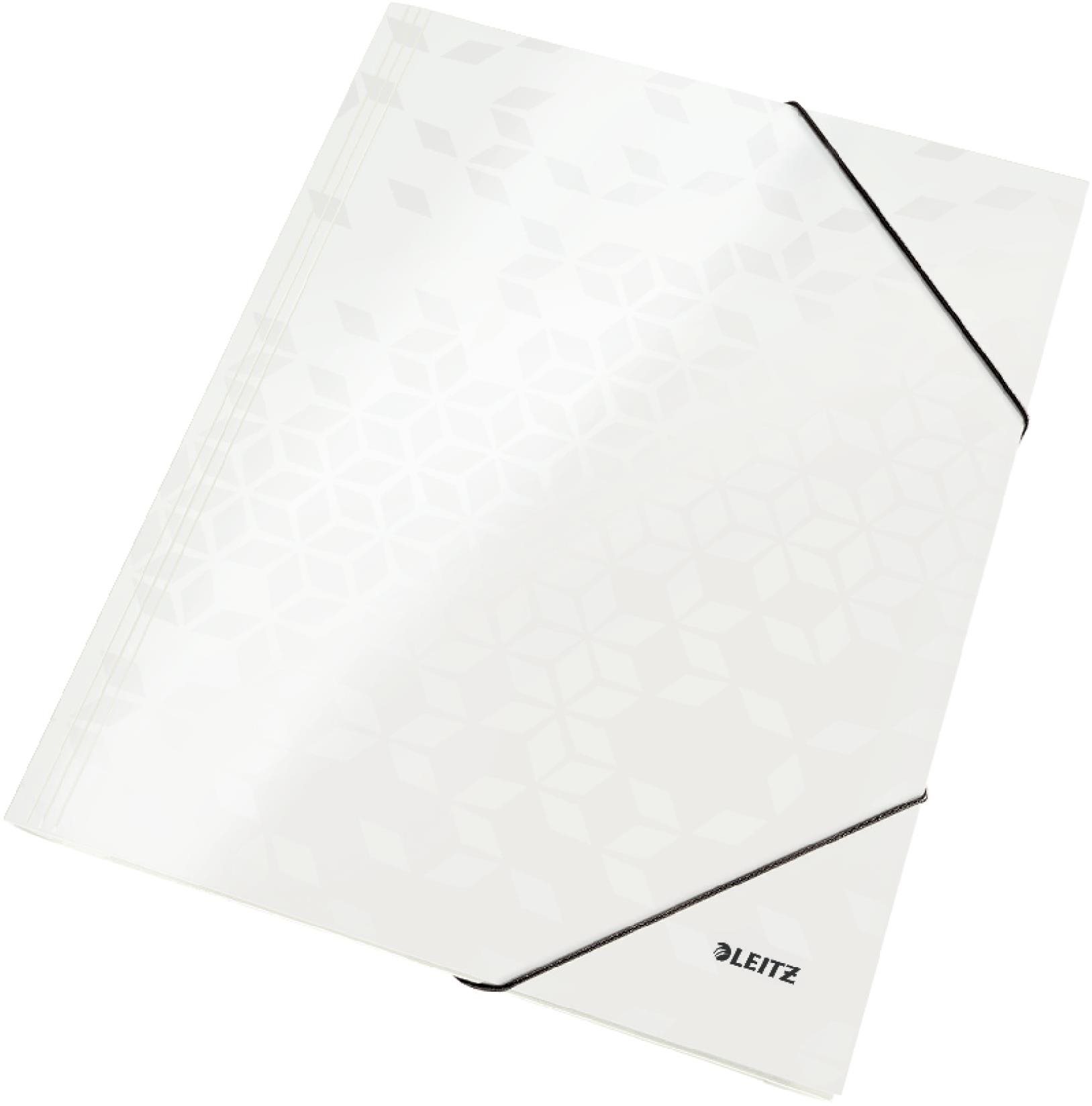 LEITZ WOW A4 trojchlopňové, kartónové, biele