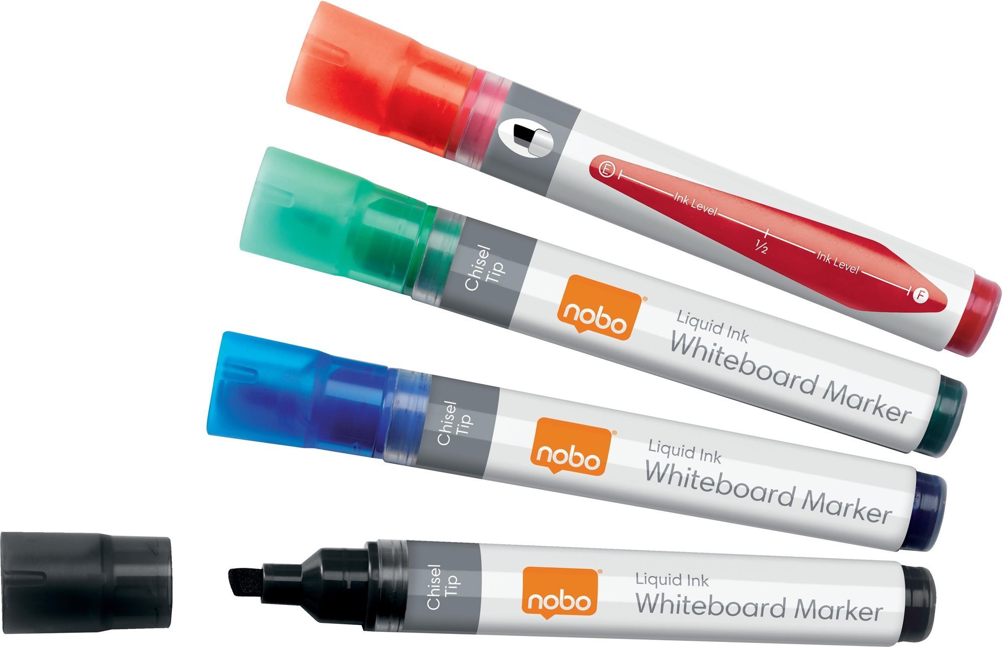 Nobo Liquid Ink Whiteboard Pens Chisel Tip, mix farieb – balenie 10 ks