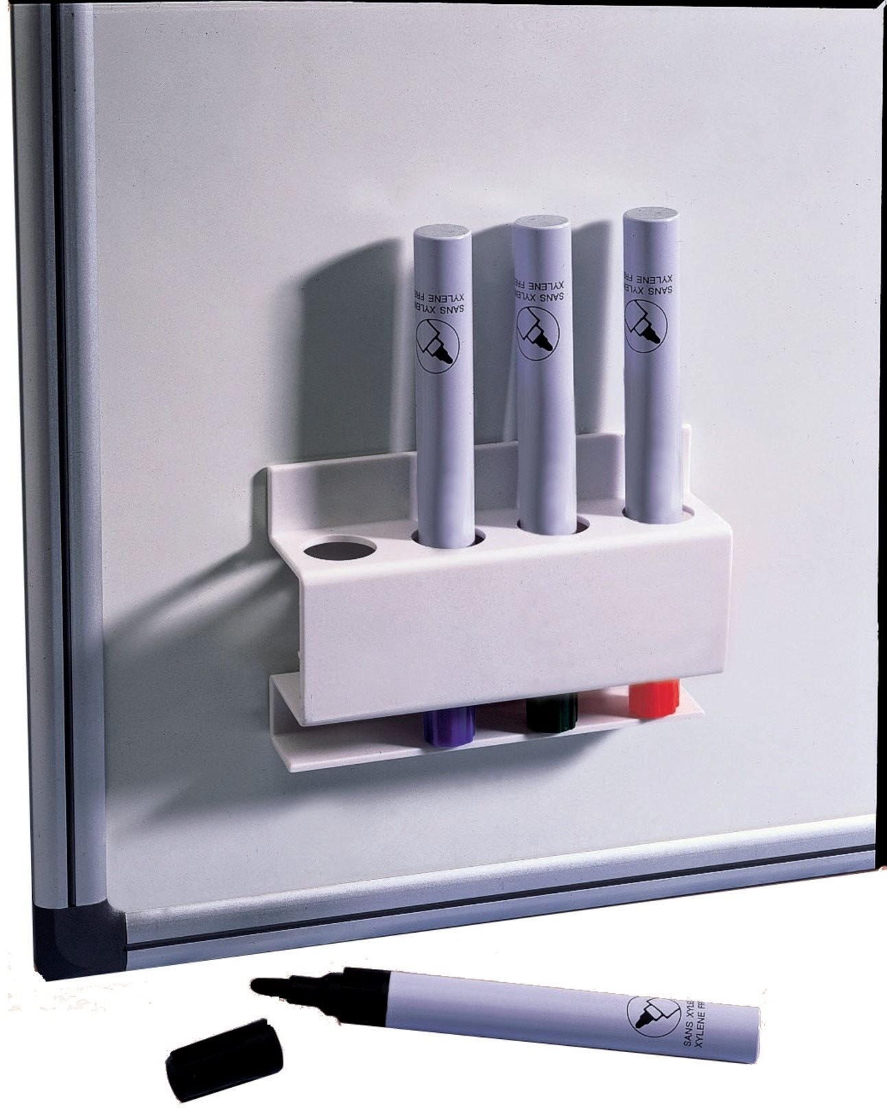 NOBO Magnetic Pen Holder, hranatý, biely