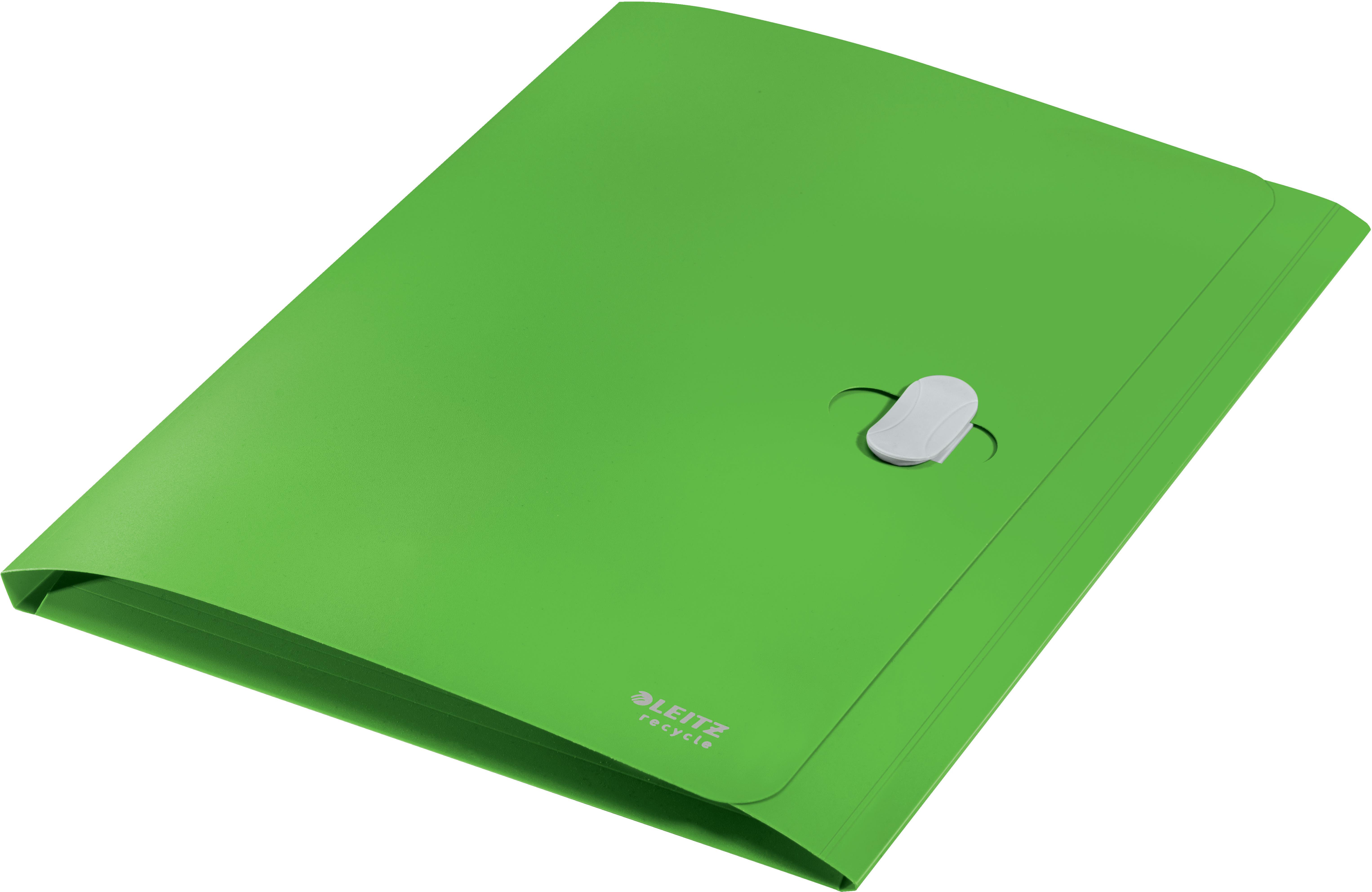 LEITZ RECYCLE A4 so stláčacou gombičkou, zelené