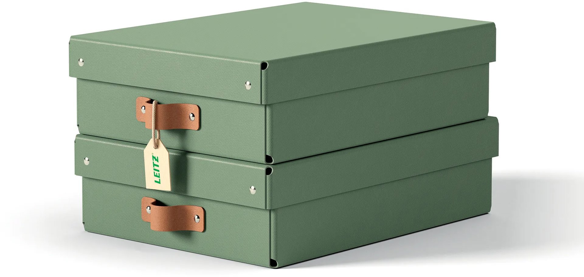 LEITZ Puro, veľkosť M nízky, zelený – sada 2 ks