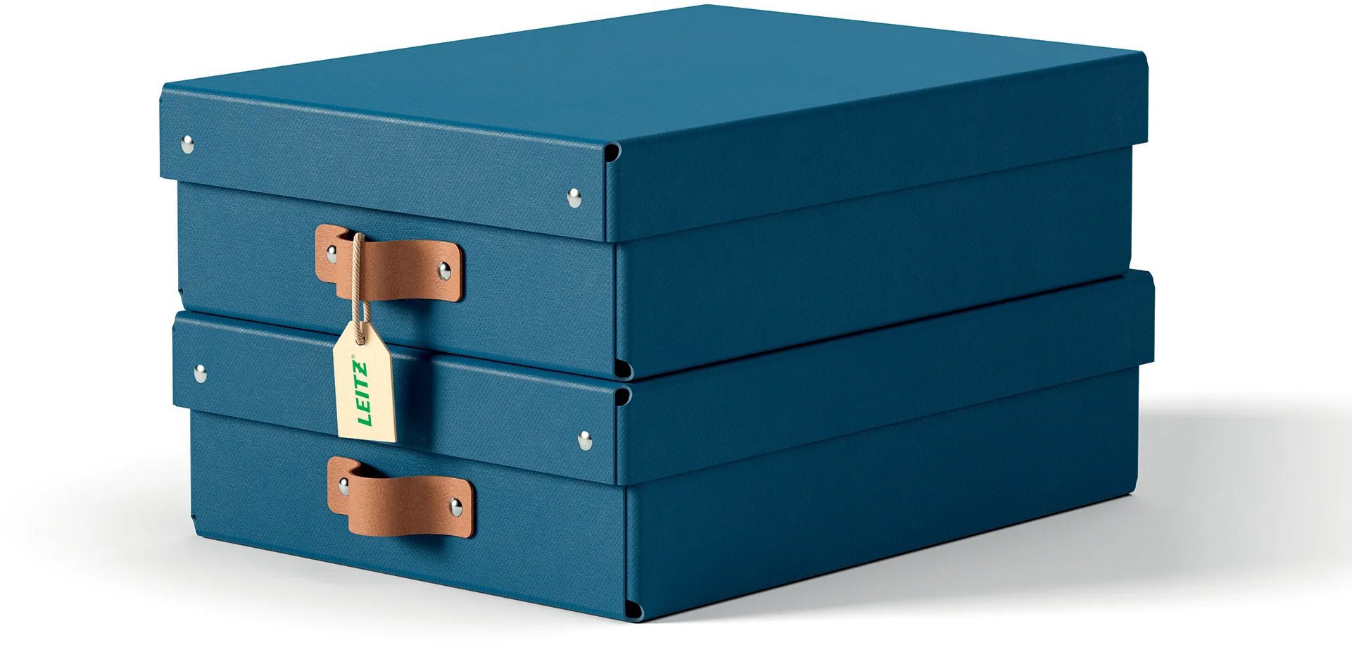 LEITZ Puro, veľkosť M nízky, námornícky modrý – sada 2 ks