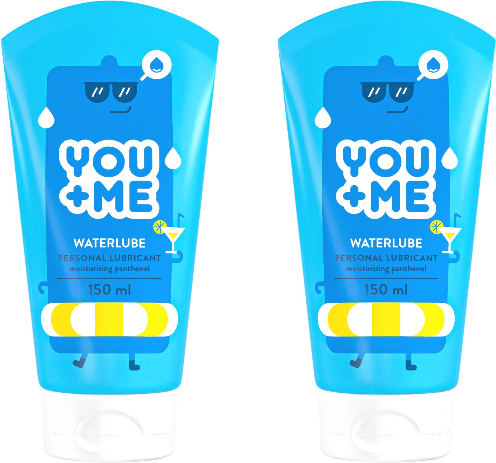 YOU ME Waterlube s prídavkom upokojujúceho pantenolu, 2× 150 ml