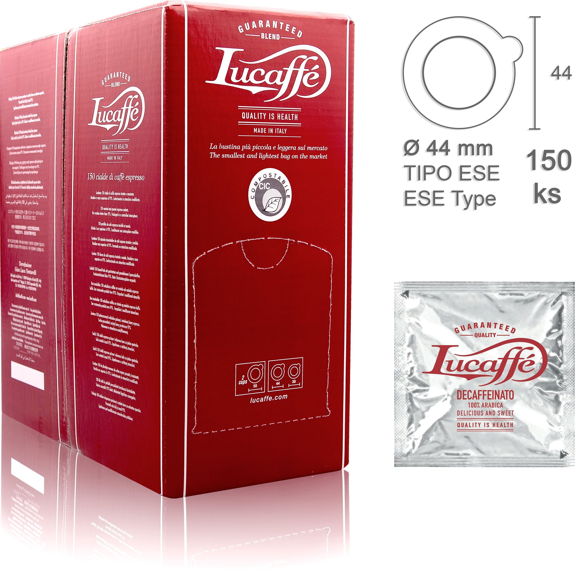 Lucaffe PODS Nízkokofeín 150 ks