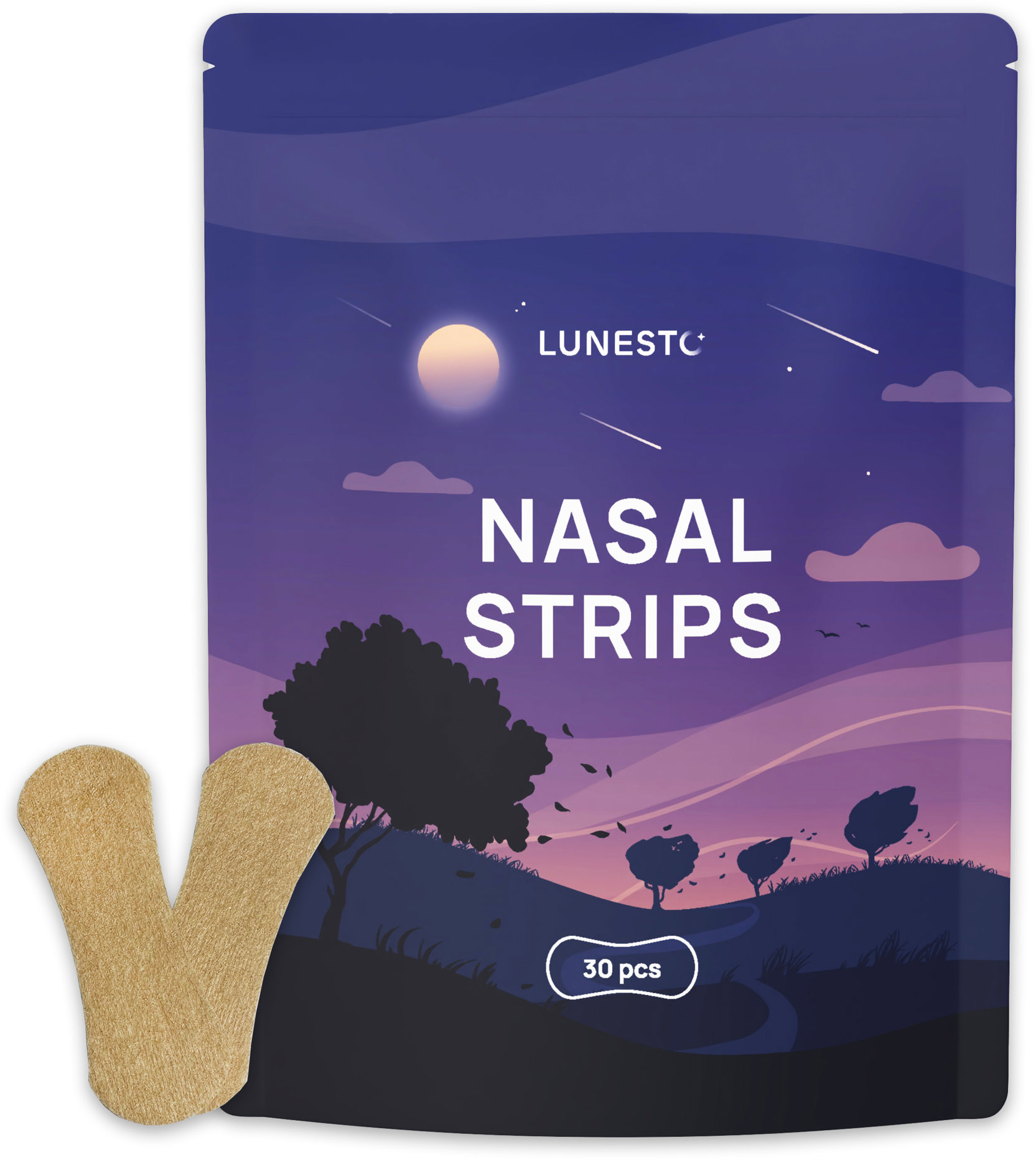 Lunesto Nasal strips – pásiky na nos, béžové