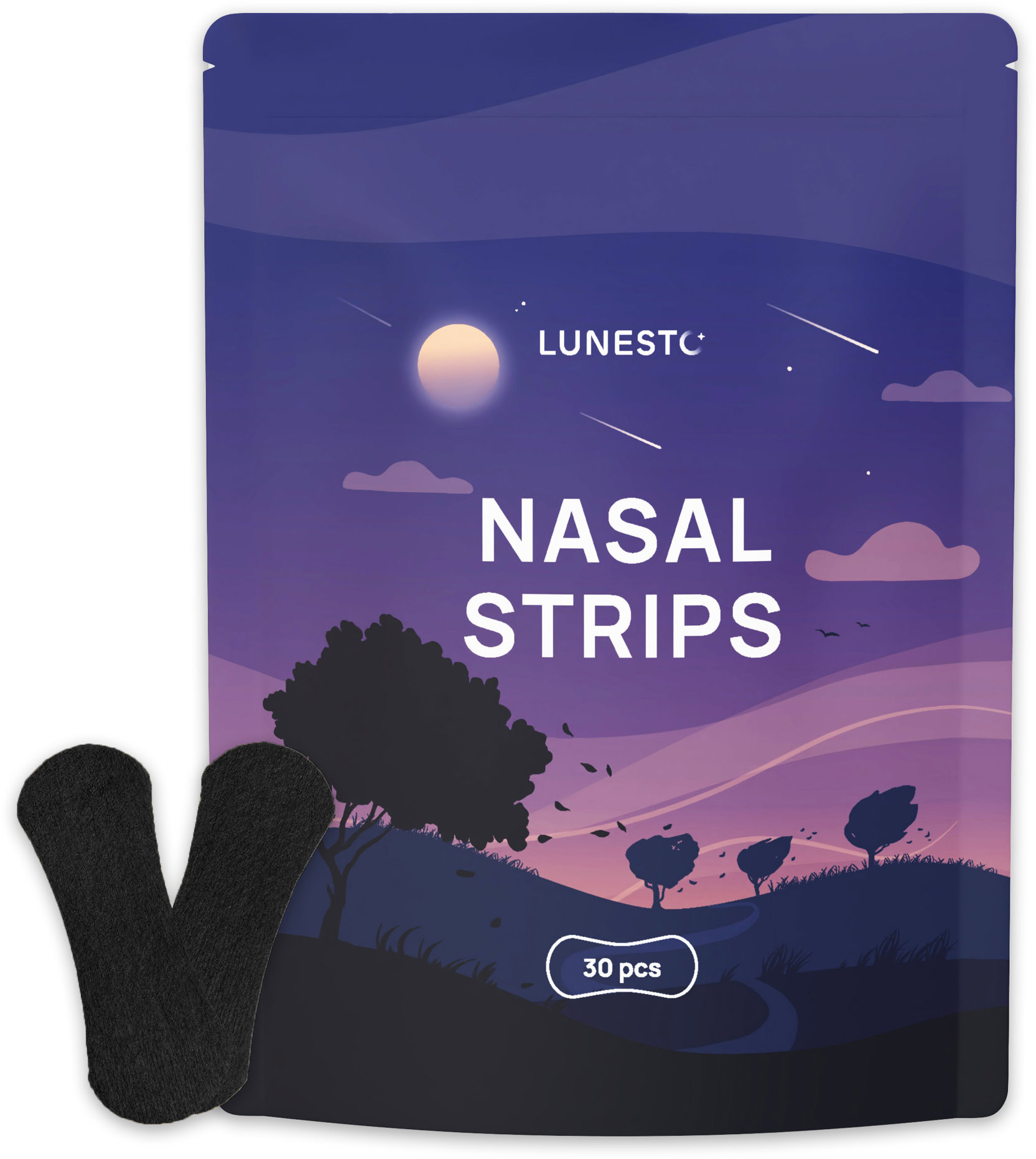 Lunesto Nasal strips – pásky na nos, čierne