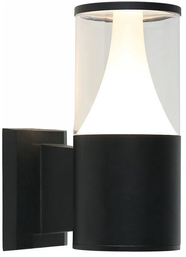 Luxera Prezent Sera LED 7 W IP54, vonkajšie nástenné svietidlo, čierne