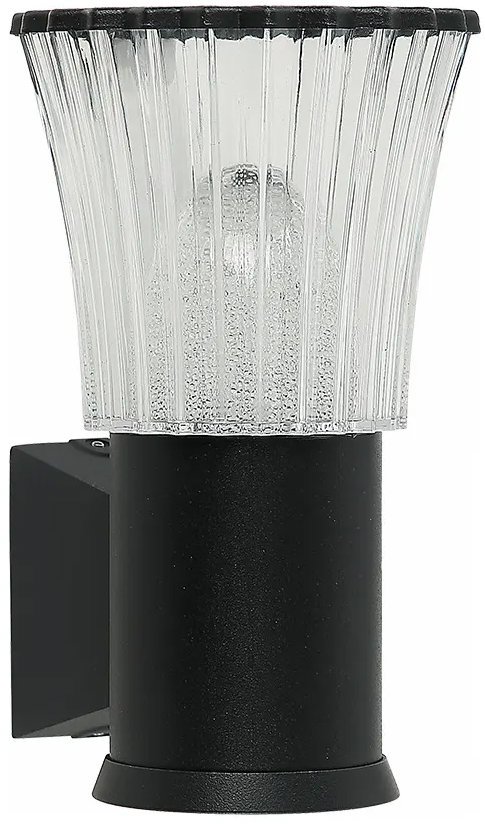 Luxera Prezent Avento LED 5 W IP54, vonkajšie nástenné svietidlo, čierne