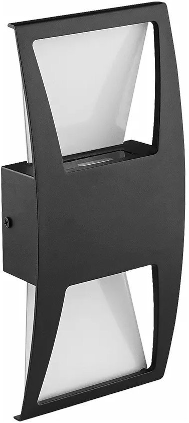 Luxera Prezent Ozz LED 2× 4 W IP44, vonkajšie nástenné svietidlo, čierne