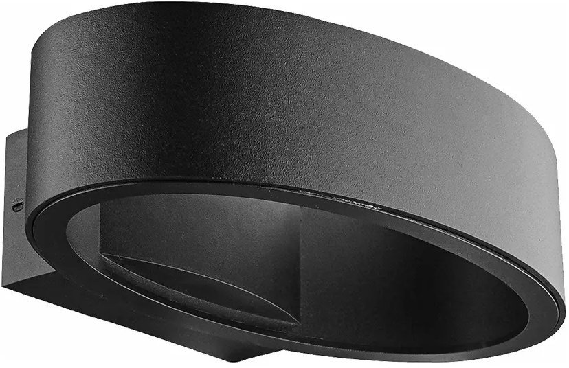 Luxera Prezent Rebus LED 5 W IP44, vonkajšie nástenné svietidlo, čierne