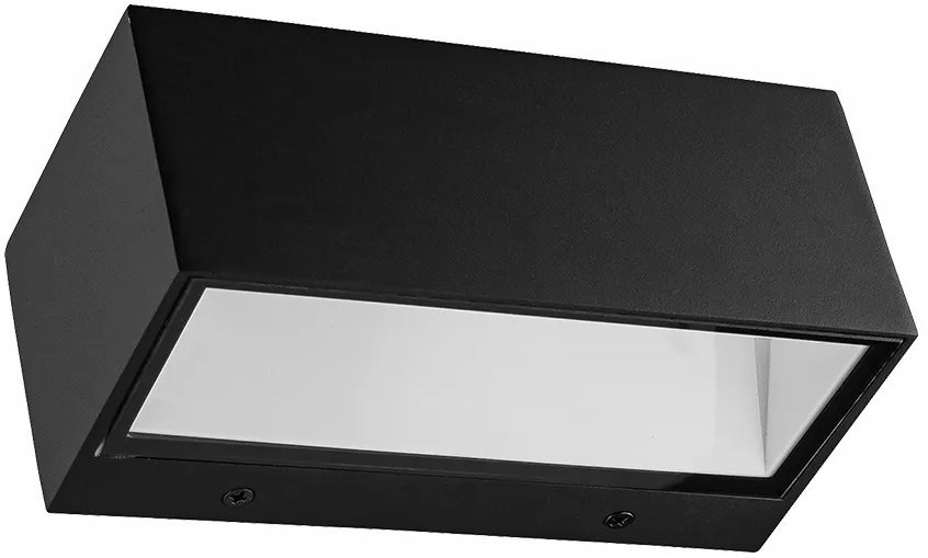 Luxera Prezent Tanuk LED 9 W IP54, vonkajšie nástenné svietidlo, čierne