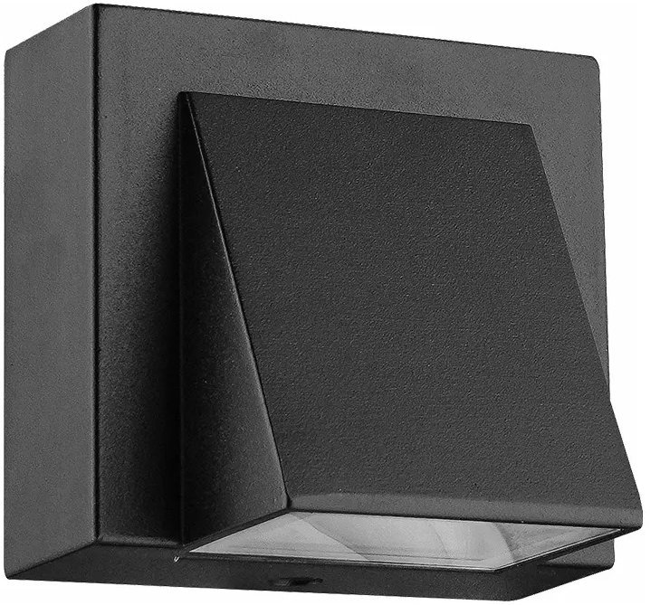 Luxera Prezent Nautic LED 3 W IP44, vonkajšie nástenné svietidlo, čierne