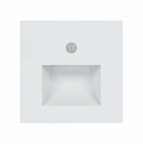 Luxera LED Schodiskové svietidlo s PIR senzorom Emithor biele + montážny box