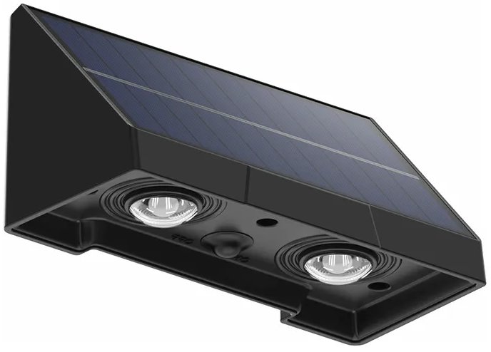 Luxera Prezent Muse LED 2× 0,3 W, Solárne nástenné záhradné svietidlo