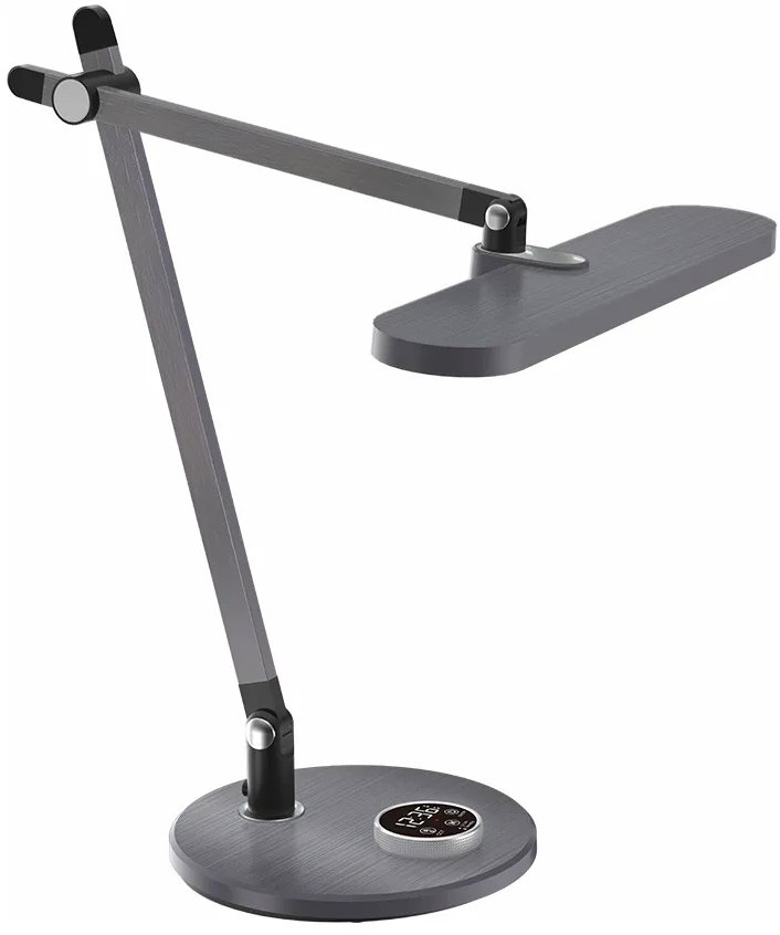 Luxera Prezent Zipp LED 3CCT, Stmievateľná lampa s displejom, sivá