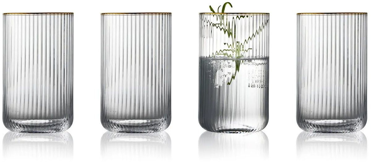 Lyngby Glas Súprava pohárov 500 ml 4 ks Palermo Gold