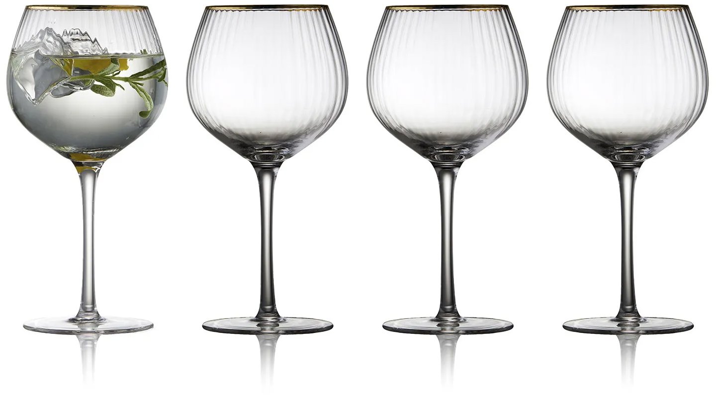 Lyngby Glas Súprava pohárov na Gin & tonic 650 ml 4 ks Palermo Gold