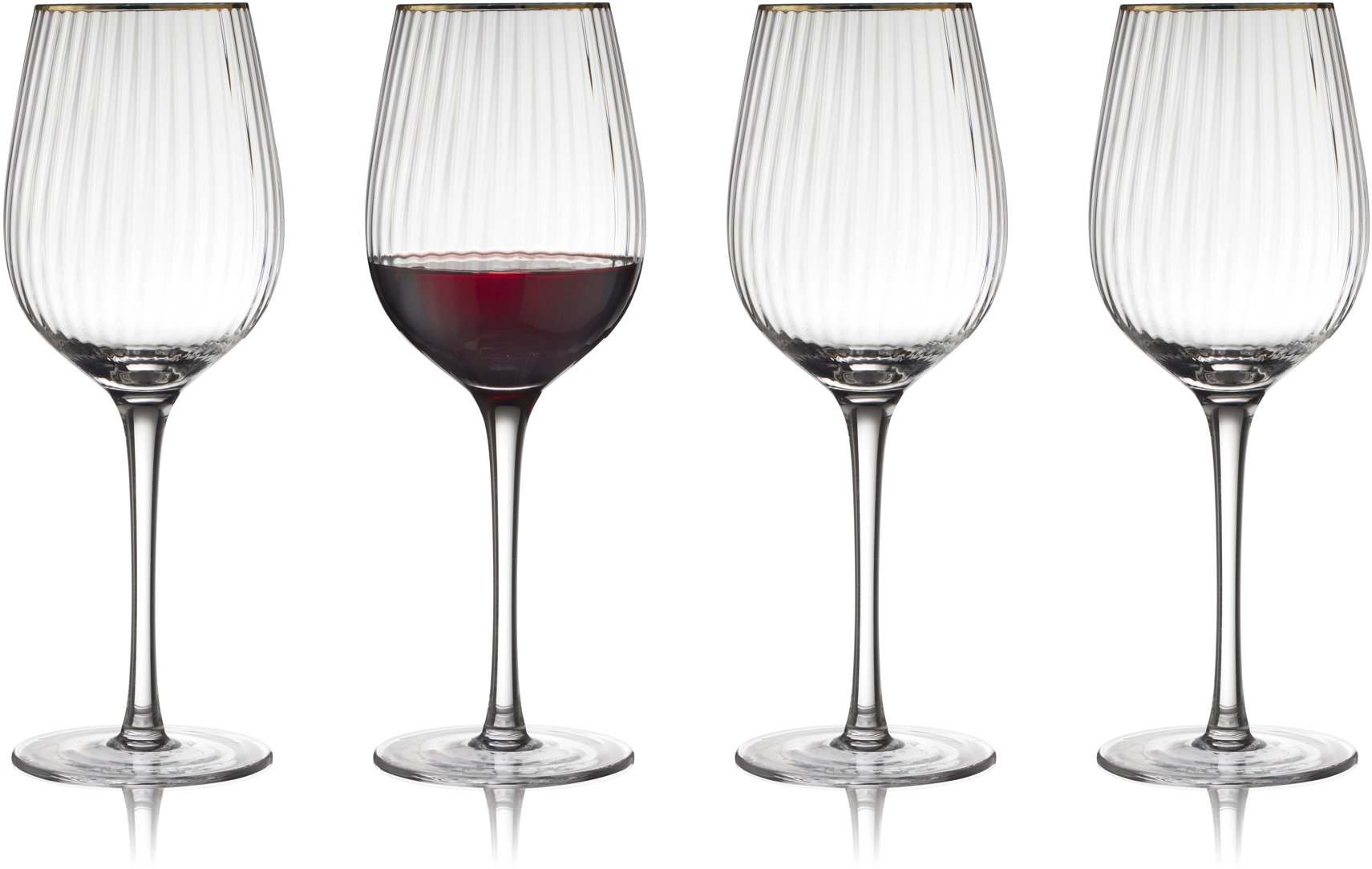 Lyngby Glas Súprava pohárov na červené víno 300 ml 4 ks Palermo Gold