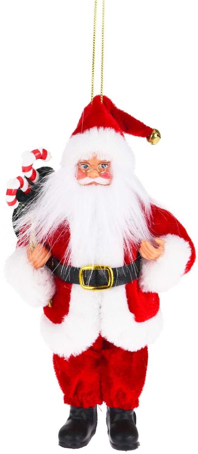 LAALU Santa na zavesenie s cukrovými paličkami 20 cm