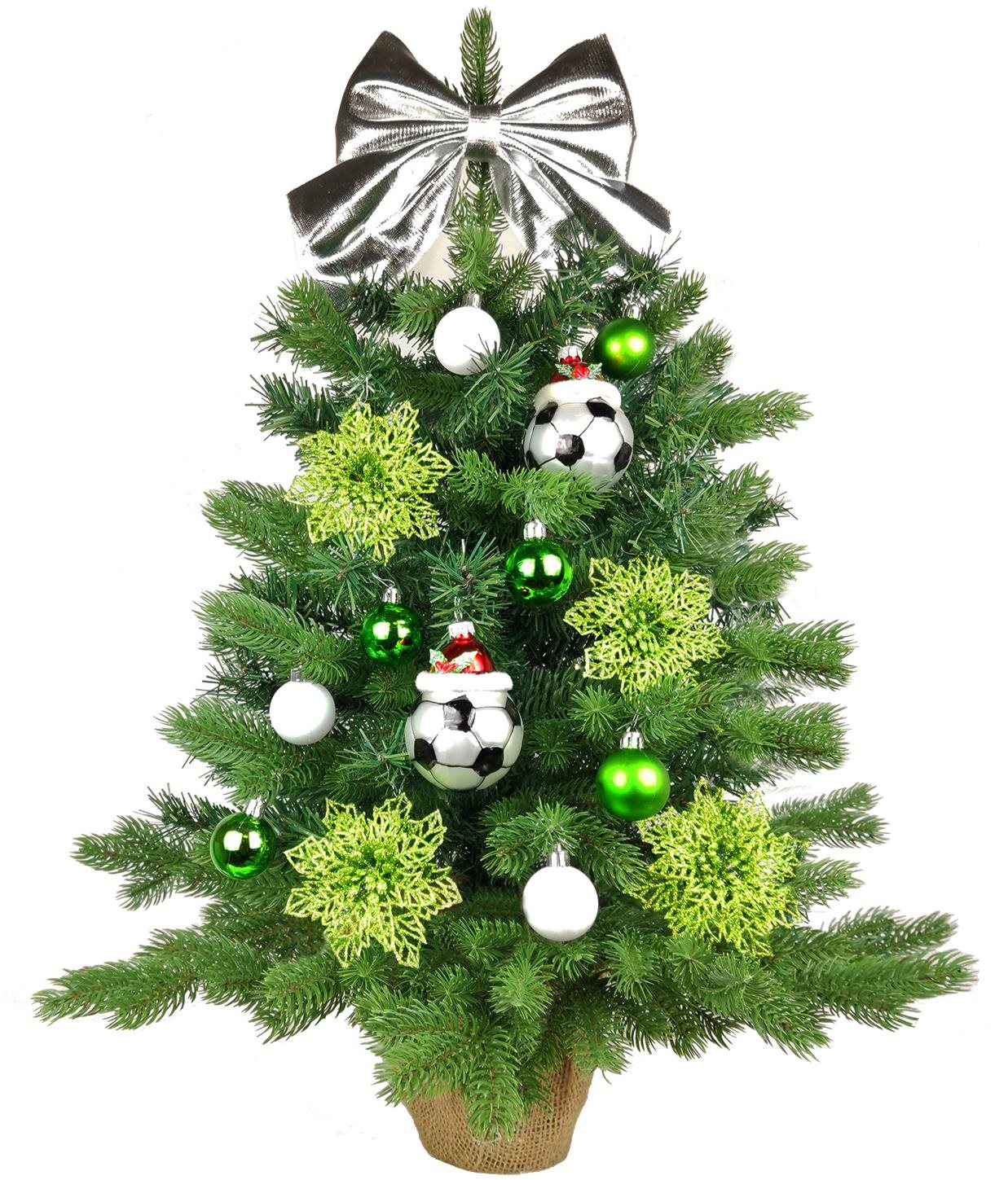 LAALU Ozdobený stromček FUTBALOVÝ DARČEK 60 cm s 37 ks ozdôb a dekorácií