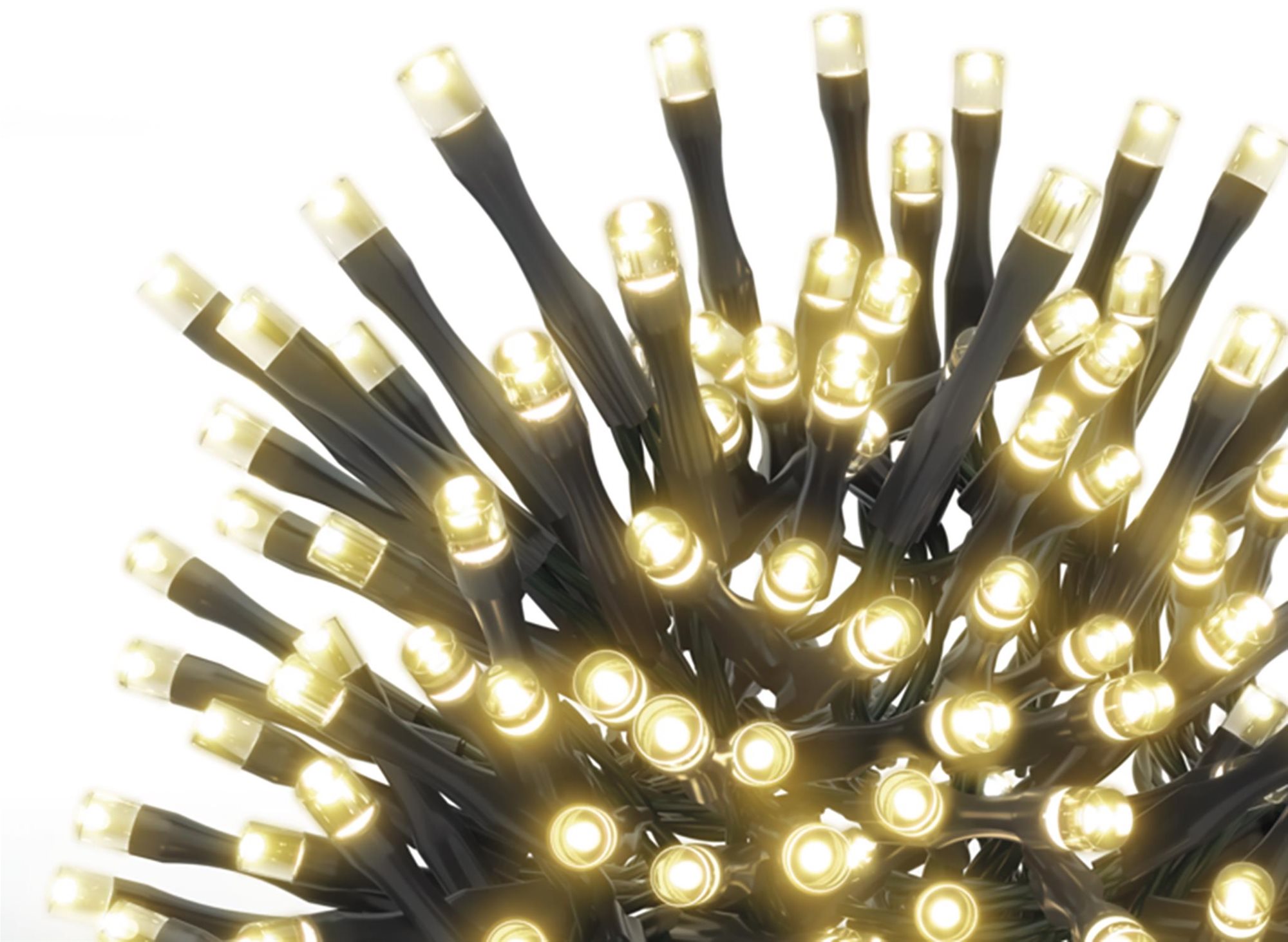 LAALU Svetelná reťaz LED – spojovacia, s prevismi, profi, teplá biela, 1× 2 m