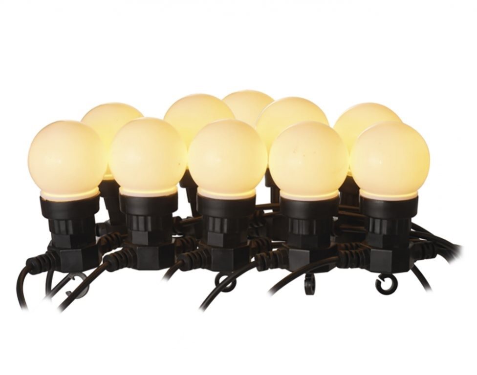 LAALU Svetelná reťaz LED – párty žiarovky, mliečne, teplá biela, 5 m