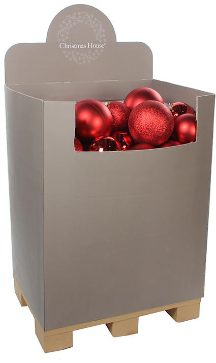 LAALU – Súprava ozdôb BASIC RED 15-25 cm na stromčeky 300-450 cm