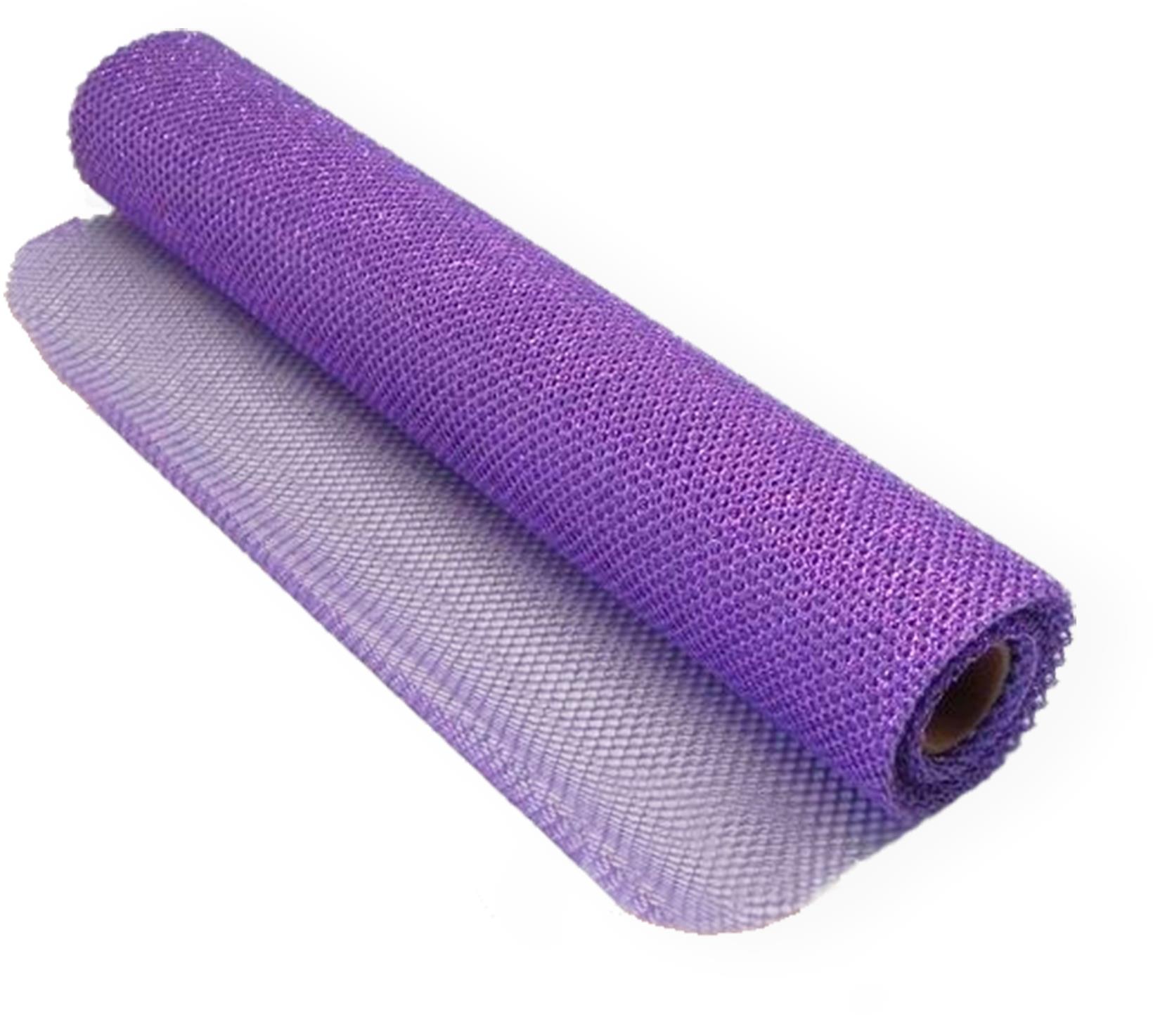 LAALU Rolka sieťoviny s trblietkami fialová 36 cm × 5 m
