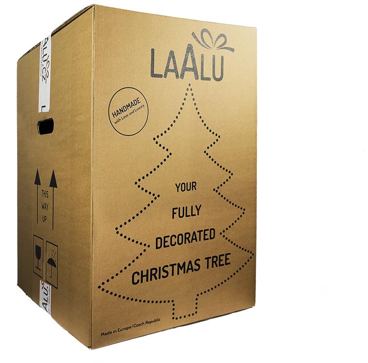 LAALU Škatuľa na vianočný stromček do 60 cm – 65 × 45 × 45 cm