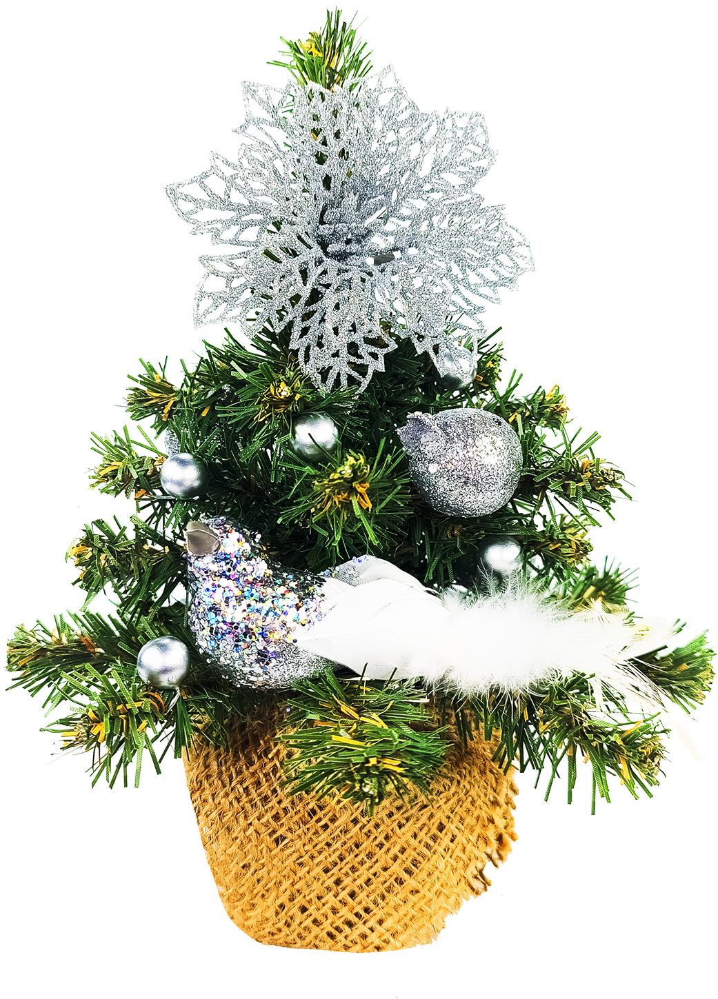 LAALU Ozdobený stromček TINY 3 v kvetináči 25 cm s 16 ks ozdôb a dekorácií, 16 ks ozdôb a dekorácií