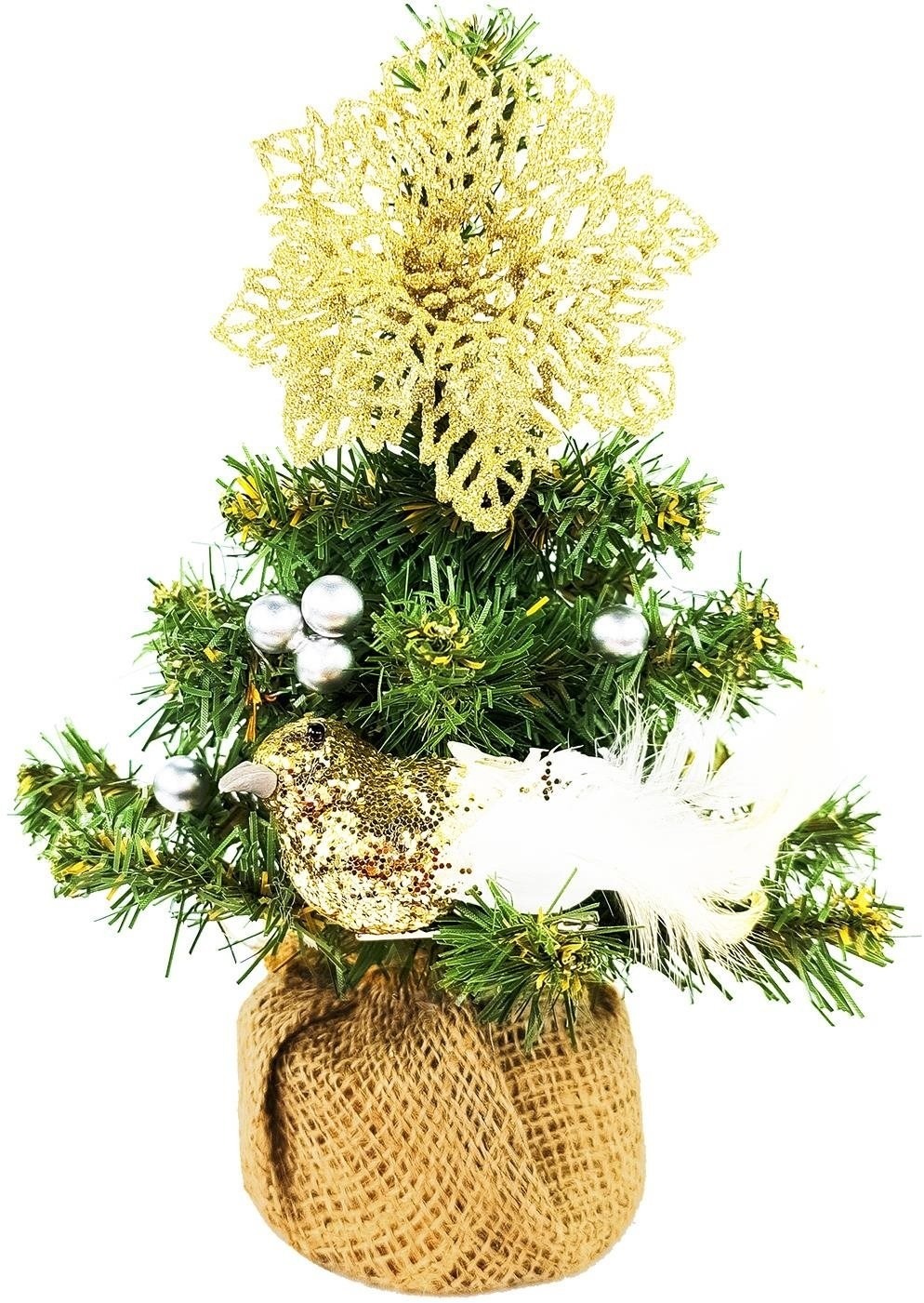 LAALU Ozdobený stromček TINY 4 v kvetináči 25 cm, 14 ks ozdôb a dekorácií