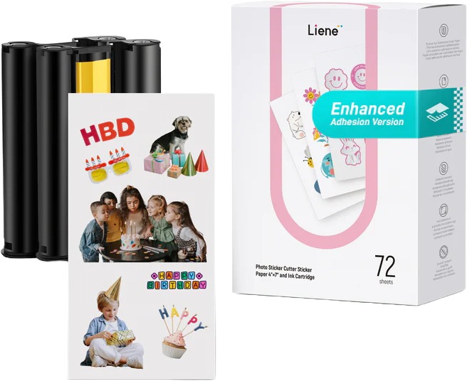 Liene 10 × 18 cm (sada 72 ks listov samolepiek + 2 atramenty) pre PixCut S1