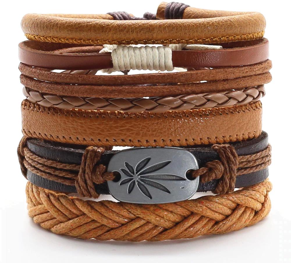 Predator Q1 Kožený náramok konope – sada 5 ks – Q11