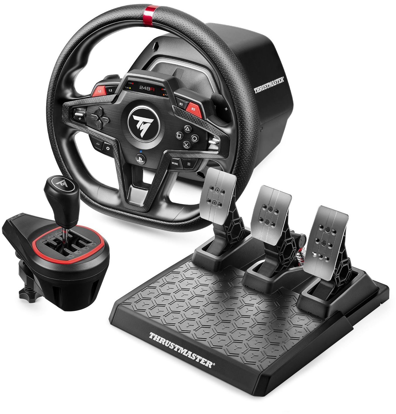 Thrustmaster T248R Shifter Pack – Sada volantu a pedálov T248R + radiacej páky pre PC, PS5/4