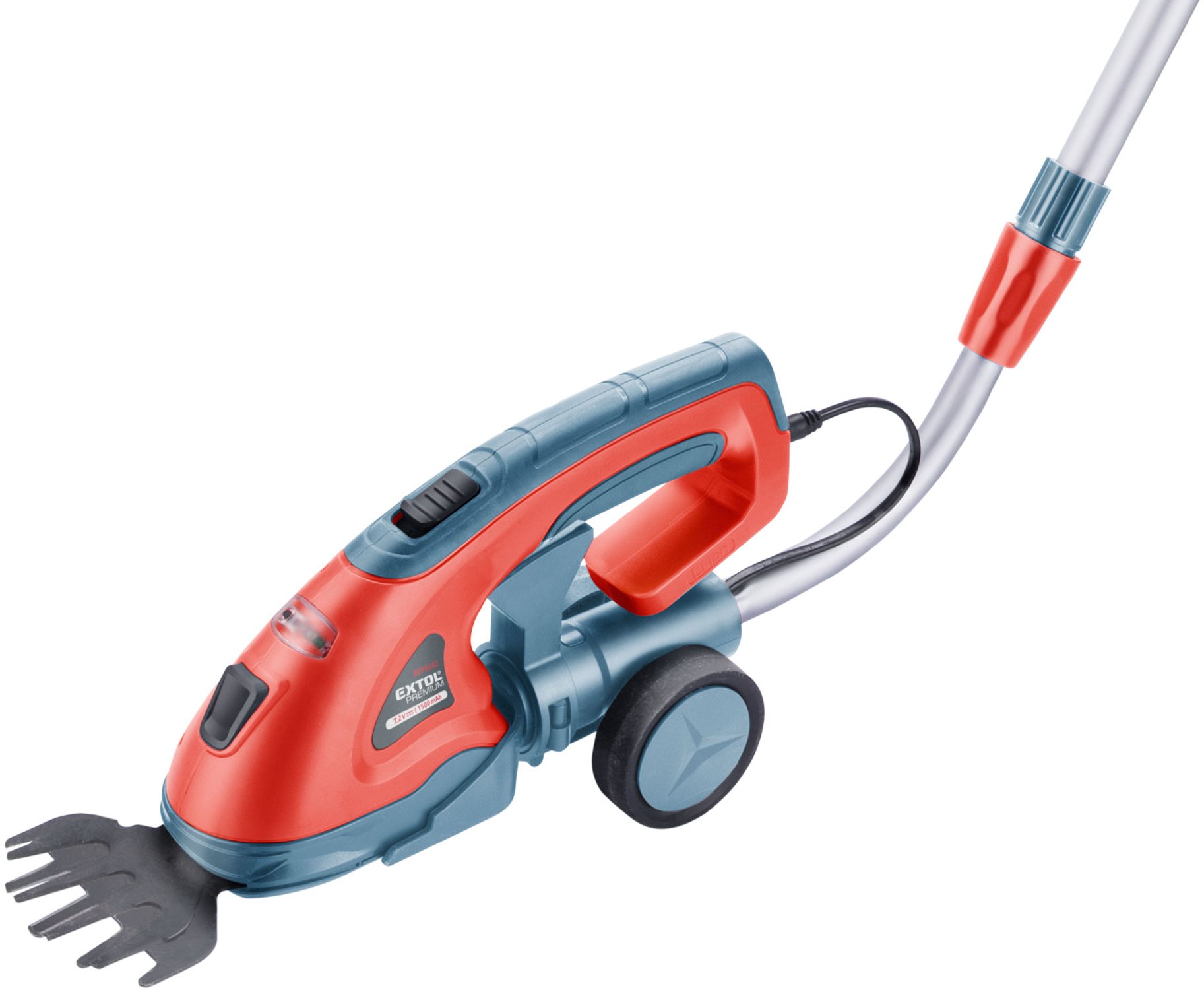 EXTOL PREMIUM Nožnice na trávu a kríky AKU teleskopické 8895602 (1× 1,5 Ah)